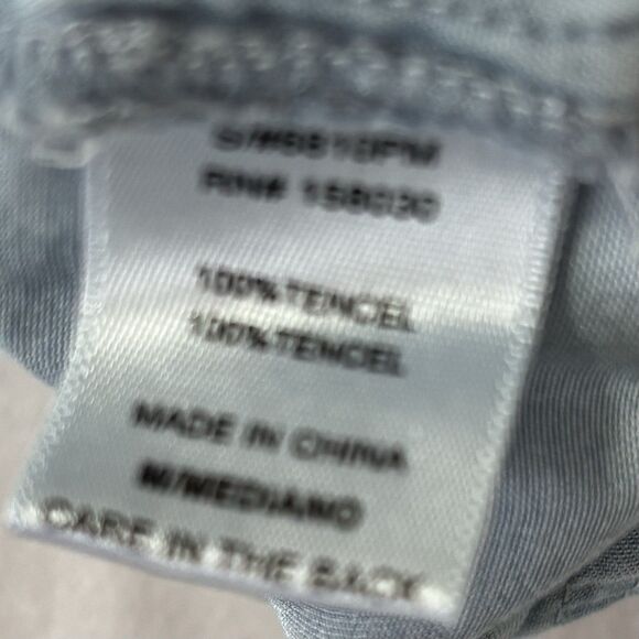 URBAN DAIZY High Rise Blue Tencel Jogger Pants with Cargo Pockets - Picture 11 of 12